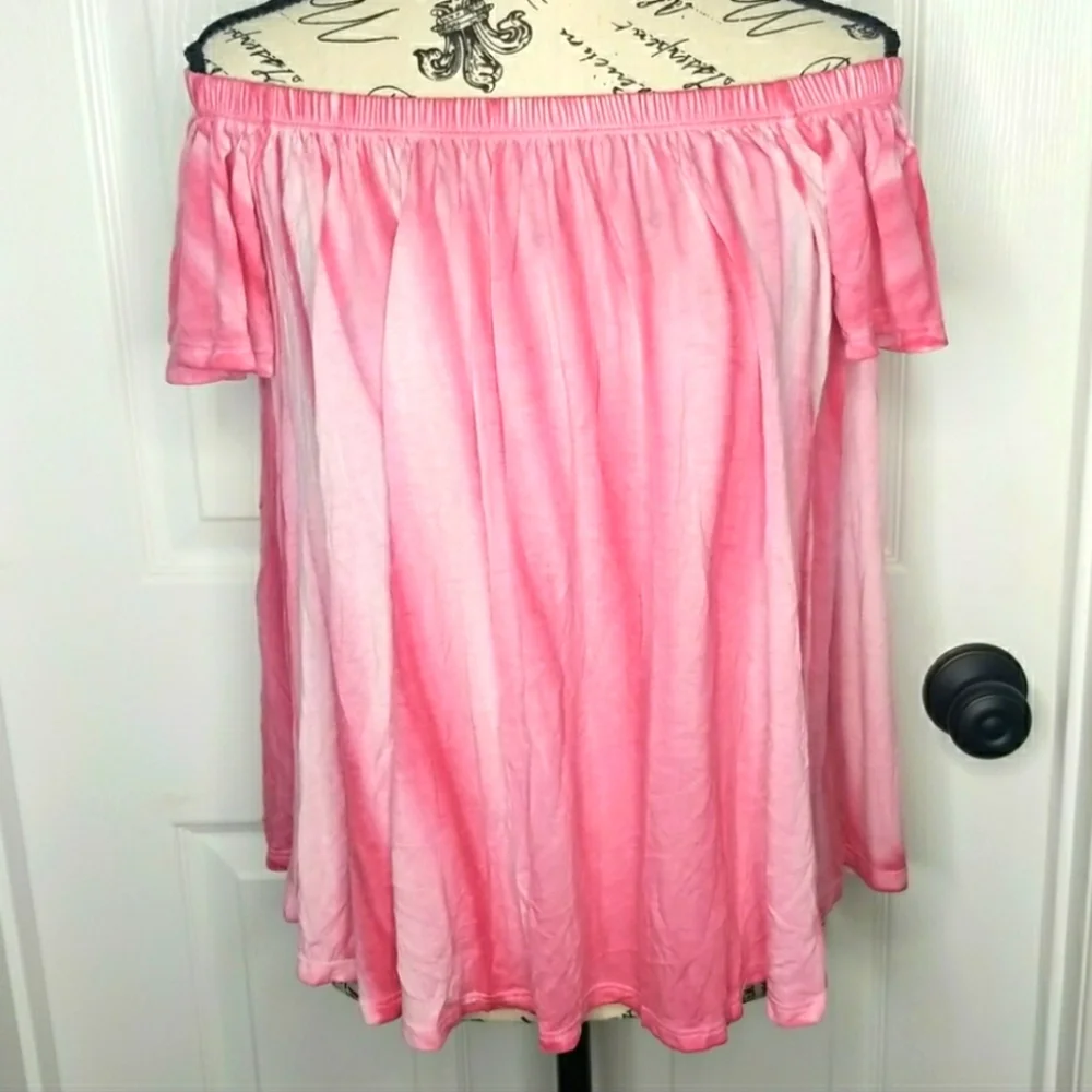 Free People Off Shoulder Tie Dye Top Size Small